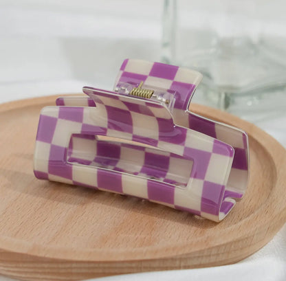 Checkered Hair Claw
